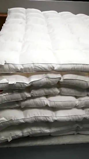 100% Organic Cotton 3D Down Alternative Polyester Fiber Filled Custom Box Pattern Design Quilted Elastic Band Strapped Hotel / Home Mattress Bed Topper Pad