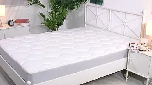 Breathable Cotton Mattress Pad Cooling Mattress Topper Pad with Deep Pockets