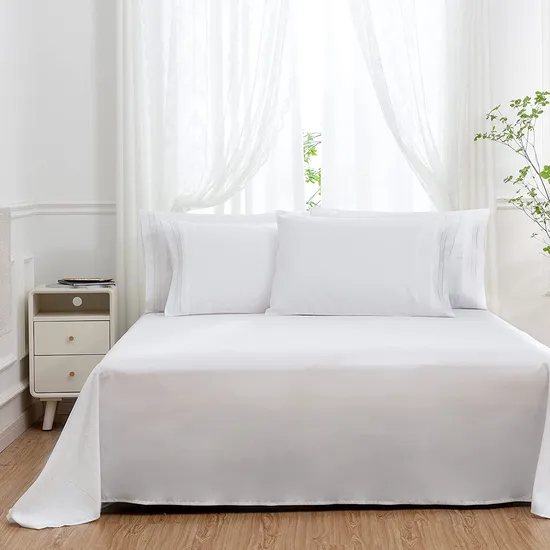 Wholesale 100% Bedding Set Microfiber Polyester Home Hotel Bed Sheet Set 