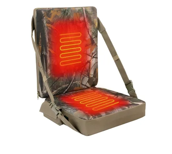 Tech Waterproof Portable Temperature Adjustable Camouflage Thickened Heated Seat Cushion for Hunting Ice Fishing Camping 