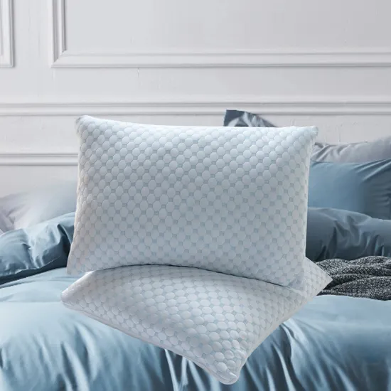 Factory Outlet Shredded Memory Foam Summer Cooling Rest Cozy Bed Pillows with Double Sided Removable Cover 