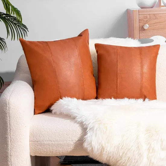 PVC Synthetic Leather Pillow Case 