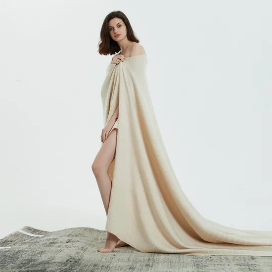 New Arrival 100% Bamboo Viscose Jacquard Design Blanket Brushed Quality 