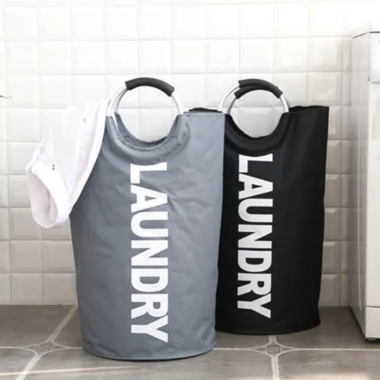 Large Collapsible Fabric Laundry Hamper Foldable Handles Waterproof Portable Laundry Bag 