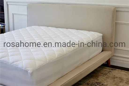 Quilted Cotton Mattress Encasing Hotel Bedding Mattress Topper Pads 