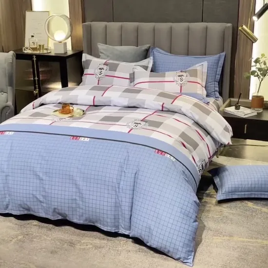 4 PCS Bedsheets 100% Cotton Bedding Sets Cheap Queen Size Bedding Set 