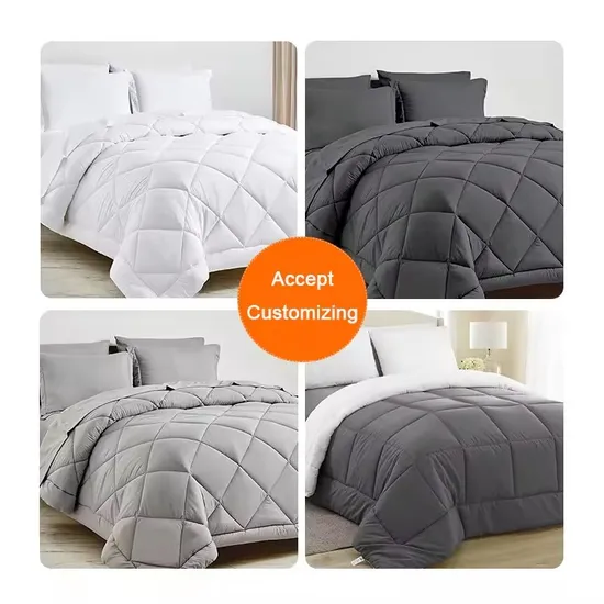 Hotel Collection Custom Microfiber Polyester Duvet Insert Down Alternative Cotton Fiber Quilt Bed Comforter 