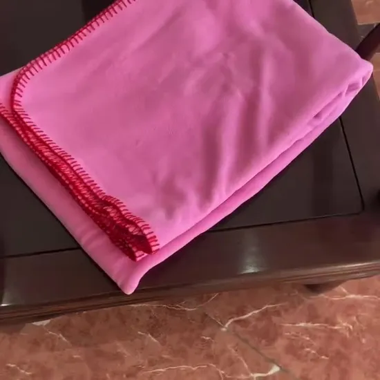Breathable Home Textile Polyester RPET Recyclable Fleece Blanket for Airplane with Grs Certificate 