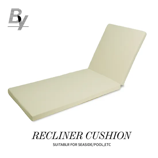 Sun Lounger Cushion Customizable Waterproof Fabric Seat Cushions for Garden Furniture Sun Lounger Outdoor Cushion for Hotels 
