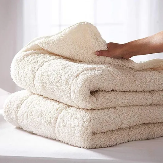 Microplush Quilted Bedding Cover Sherpa Mattress Topper Pad 