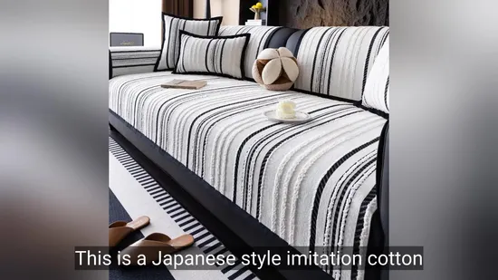 Japanese Style Imitation Cotton and Linen Woven Style All Season Universal Sofa Cushion 