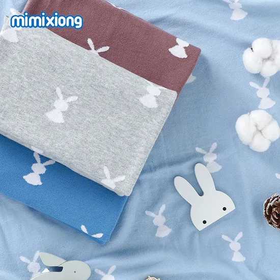 Factory Price High Quality Natural 100% Cotton China Wholesale Baby Comforter Blanket Bunny Pink Very Soft 